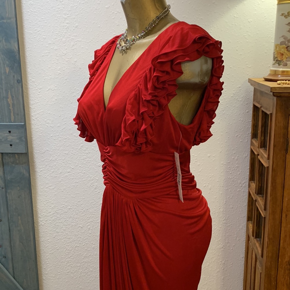 Antonio Melani Red Maxi Dress - semi formal - size Med. - Goddess Style - Picture 4 of 15